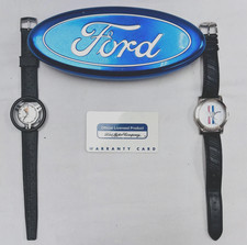 Orologi Ford Motor Co. VINTAGE Mustang con licenza ufficiale in custodia di latta Ford