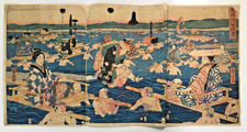 Trittico xilografia hiroshige - trittico,