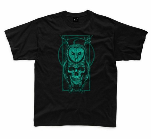Maglietta skull owl - owl, hipster