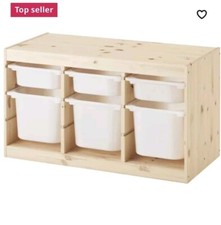 Lot of 3 IKEA Trofast bins