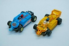 LOTTO 2 RARE SLOT CAR TCR F1 T1 PER TYCO IDEAL SCALEXTRIC AFX SFUSE