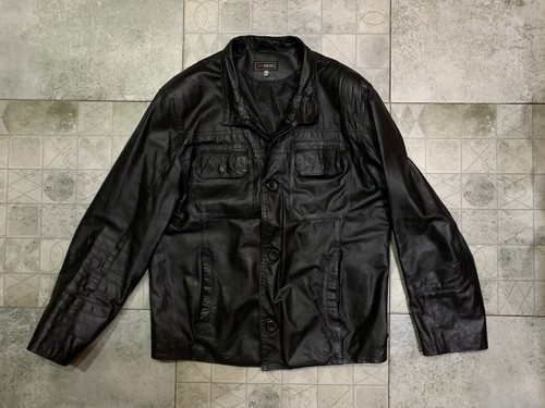 Diesel giacca pelle nera uomo