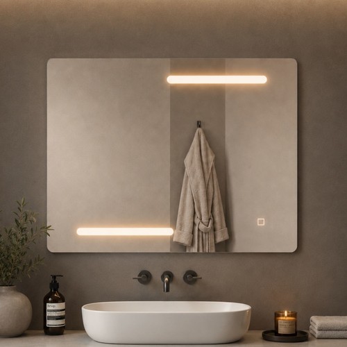 Specchio rettangolare led con - rettangolare,