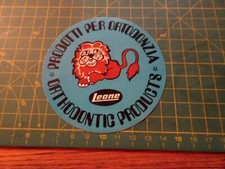 ADESIVO VINTAGE STICKER KLEBER LEONE PRODOTTI ORTODONZIA 
