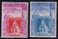 T705 REPUBBLICA – Francobolli di Toscana, serie n. 653/654 – MNH**