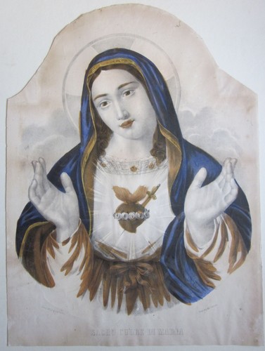 1851 sacro cuore maria - cuore, di
