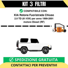 Kit 3 Filtri Tagliando per KIA