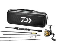 Daiwa CC20F635ML Custodia in Carbonio da Viaggio Asta 5pz, Combo di Spinning Premontato, Nero