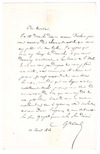 Lettre remerciement du - de,