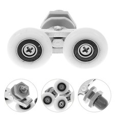  8PCS Porta Scorrevole Doppia Ruote Box Plastica Porta Doccia Guide