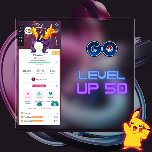 Shiny gigantamax charizard lvl - charizard,