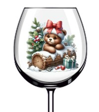 12x Adesivo Vinile Orso Albero