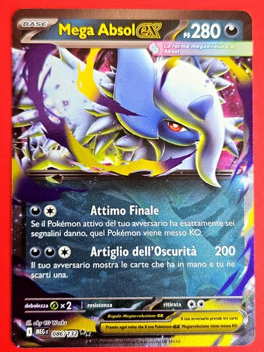Carta pokemon mega absol - carta,