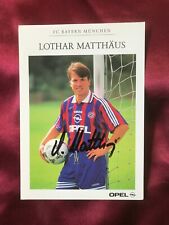 Autografo originale LOTHAR MATTHÄUS-Bayern Monaco-Ex-INTER-cartolina ufficiale