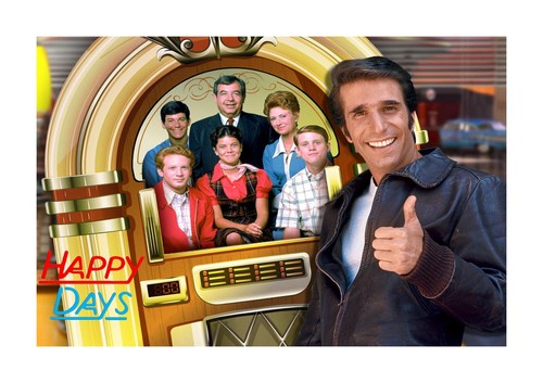 Happy days show printed - happy,
