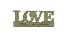 Scritta romantica "LOVE" in legno di alta qualità in affascinante shabby bianco