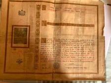 19) ATTESTATO PELLEGRINAGGIO TERRA SANTA GERUSALEMME. DATATO 1911. Raro.