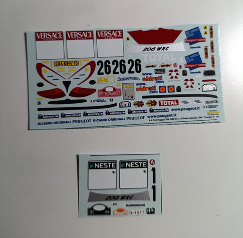 Decals peugeot 206 wrc - decals, 1/43