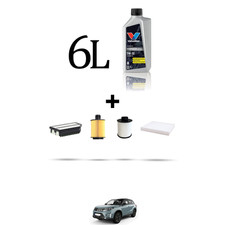 HOFFCAR Kit tagliando 4 FILTRI e 6L OLIO per Suzuki Vitara II 1.6 DDIS 88kw Dal 