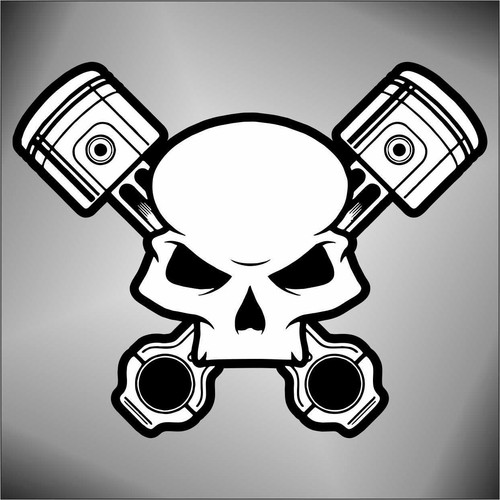 Adesivo teschio skull - adesivo,