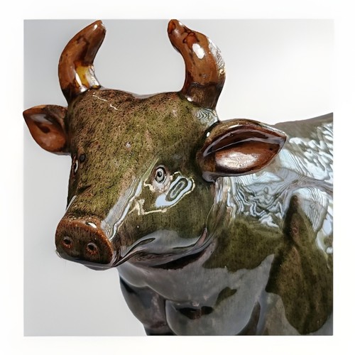 Mucca ceramica smaltata - , a