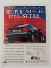 Clipping Pubblicità 1992 OPEL CALIBRA TURBO 16V 4x4 Semplicemente Irresistibile