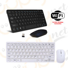 KIT TASTIERA E MOUSE MINI WIFI WIRELESS PER PC 2.4GHz KEYBOARD USB SENZA FILI
