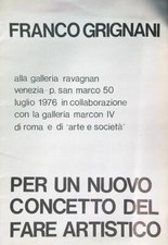 FRANCO GRIGNANI PER UN NUOVO