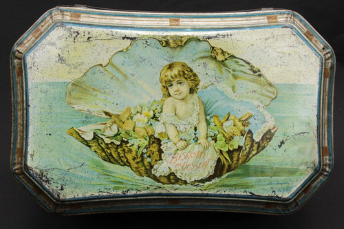 Antica scatola latta - antica,