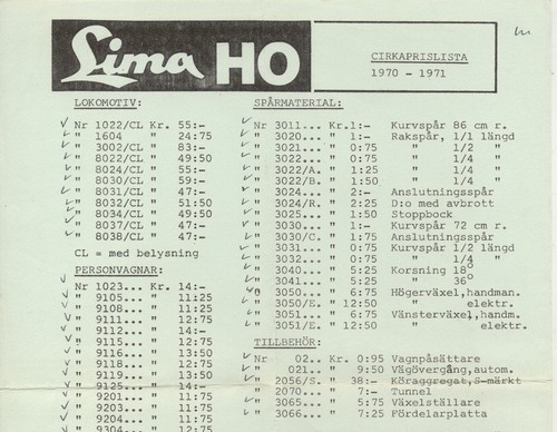 Catalogo lima 1970 only - 1970/71,