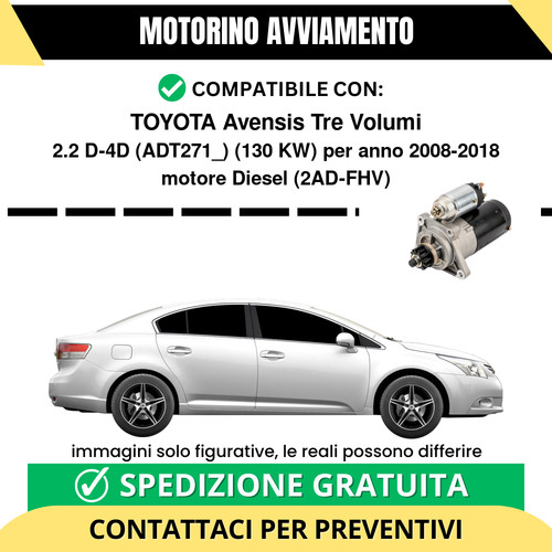 Motorino avviamento toyota - motorino,