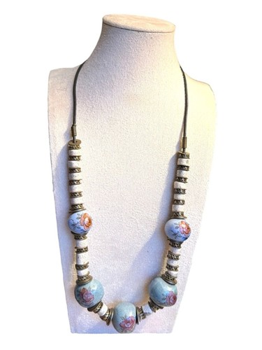 Collana perle floreali - collana, di