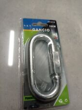 Gancio MOSCHETTONE Acciaio Zinco Portachiavi Arrampicata Sicurezza 100mm
