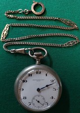 Orologio da tasca vintage funzionante CH.F. Tissot e Fils con catena