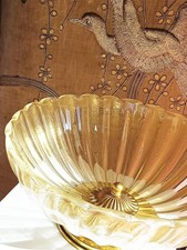 GRANDE  ELEGANTE CENTROTAVOLA VETRO MURANO BAROVIER TOSO VENINI SEGUSO