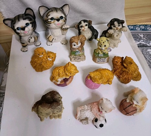 Lotto vintage statuine gatti - lotto,