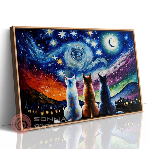 Gatti notte stellata van - gatti, gogh