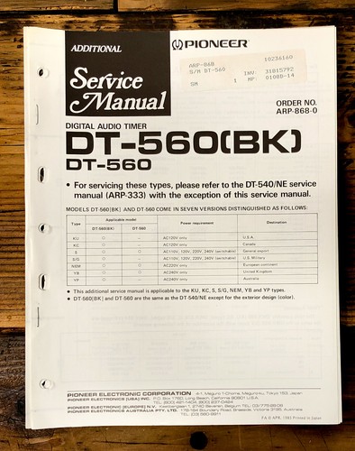 Pioneer 560 stereo - dt-560,