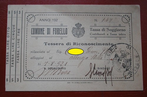 Tessera riconoscimento comune - riconoscimento,