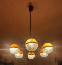 Lampadario Sputnik Anni '60 – 6 Punti Luce – Design Vintage – Made Italy