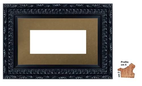 Cornice nera barocca - , con