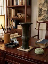 Grande maschera taotie vaso gu