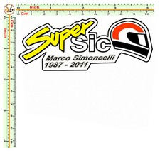 Adesivi super sic simoncelli tribute sticker casco auto moto print pvc 1 pz