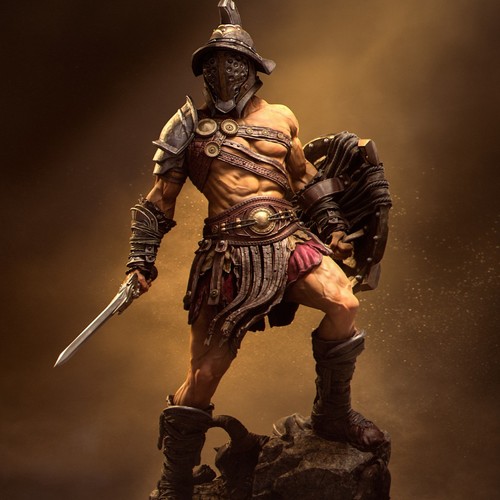 Gladiatore scolpito - , da
