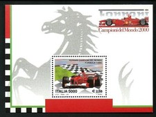 Ferrari Campione del Mondo 2000 - Foglietto Italia 2001