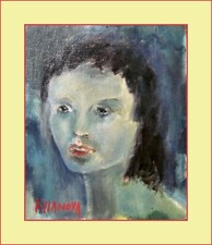 "La modella" Opera olio su cartone telato del Maestro d'Arte Aurelio Villanova