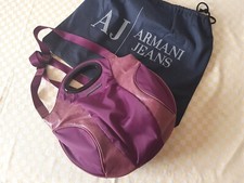 Borsa donna signora originale Armani Jeans Vintage '90 pelle e tessuto