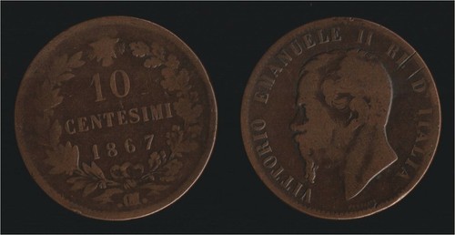 Centesimi 1867 om - 10,