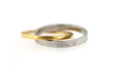 FEDINA 2 ANELLI BLISS INTRECCIATI COLOR ARGENTO E ORO CON DIAMANTE  cod. K11377