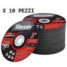 10 PZ DISCO DISCHI DA TAGLIO PER MINI FLEX SMERIGLIATRICE ELETTRICA DA 3" 76mm